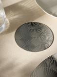 John Lewis Etched Scallop Stainless Steel Round Coasters, Set of 4, Silver Silver