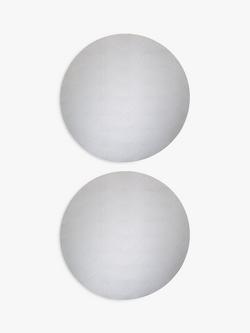 John Lewis Etched Scallop Stainless Steel Round Placemats, Set of 2, Silver Silver