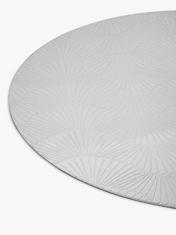 John Lewis Etched Scallop Stainless Steel Round Placemats, Set of 2 - view 2, Silver Silver