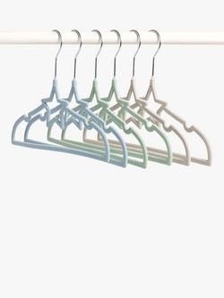 John Lewis Star Children's Coat Hanger, Pack of 6, Multi, Multi