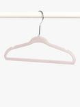 John Lewis Flock Children's Coat Hanger, Pack of 5, Grey