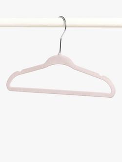John Lewis Flock Children's Coat Hanger, Pack of 5, Grey - view 2, Light Grey