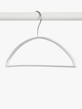 John Lewis Non-Slip Coated Metal Crescent Hangers, Pack of 3, White