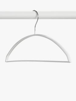 John Lewis Non-Slip Coated Metal Crescent Hangers, Pack of 3, White, White