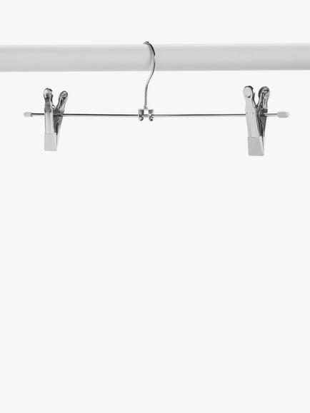 John Lewis Metal Grip Hangers, Set of 3, Silver