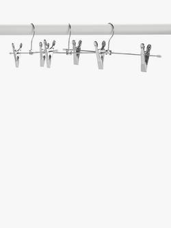 John Lewis Metal Grip Hangers, Set of 3 - view 2, Silver