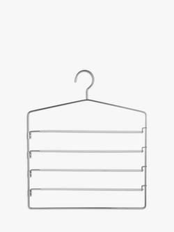 John Lewis Metal Trouser Hanger, 4 Bar, White