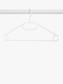 John Lewis Plastic Swivel Hangers, Set of 6, White, White