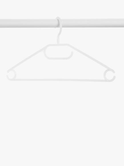 John Lewis Plastic Swivel Hangers, Set of 6, White, White