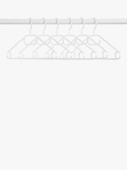 John Lewis Plastic Swivel Hangers, Set of 6, White - view 2, White