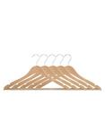 John Lewis Jacket Hangers (FSC Beech), Pack of 6, Natural