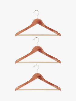 John Lewis Clothes Hangers (FSC Cedar), Pack of 3, Natural, Natural