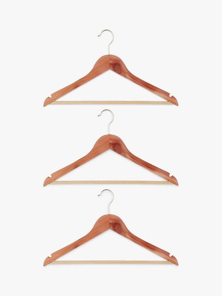 John Lewis Clothes Hangers (FSC Cedar), Pack of 3, Natural, Natural