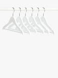 John Lewis Children's (FSC- Lotus Wood) Clothes Hangers, Pack of 6, White