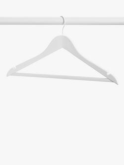 John Lewis Clothes Hangers (FSC), Pack of 6, White, White