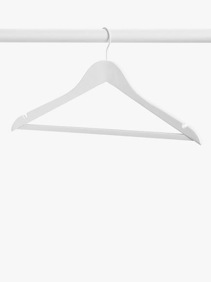 John Lewis Clothes Hangers (FSC), Pack of 6, White, White