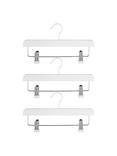 John Lewis Clip Hangers, (FSC Beech) Pack of 3, White