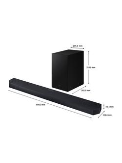 Samsung HW-Q700C Bluetooth Wi-Fi Cinematic Soundbar with Dolby Atmos, DTS:X & Wireless Subwoofer, Black - view 2, Black