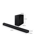 Samsung HW-Q600C Bluetooth Cinematic Soundbar with Dolby Atmos, DTS:X & Wireless Subwoofer, Black