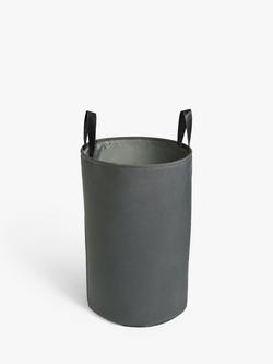 John Lewis Canvas Laundry Basket, Slate