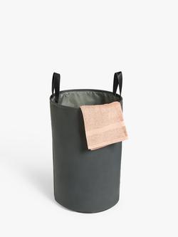 John Lewis Canvas Laundry Basket - view 2, Slate