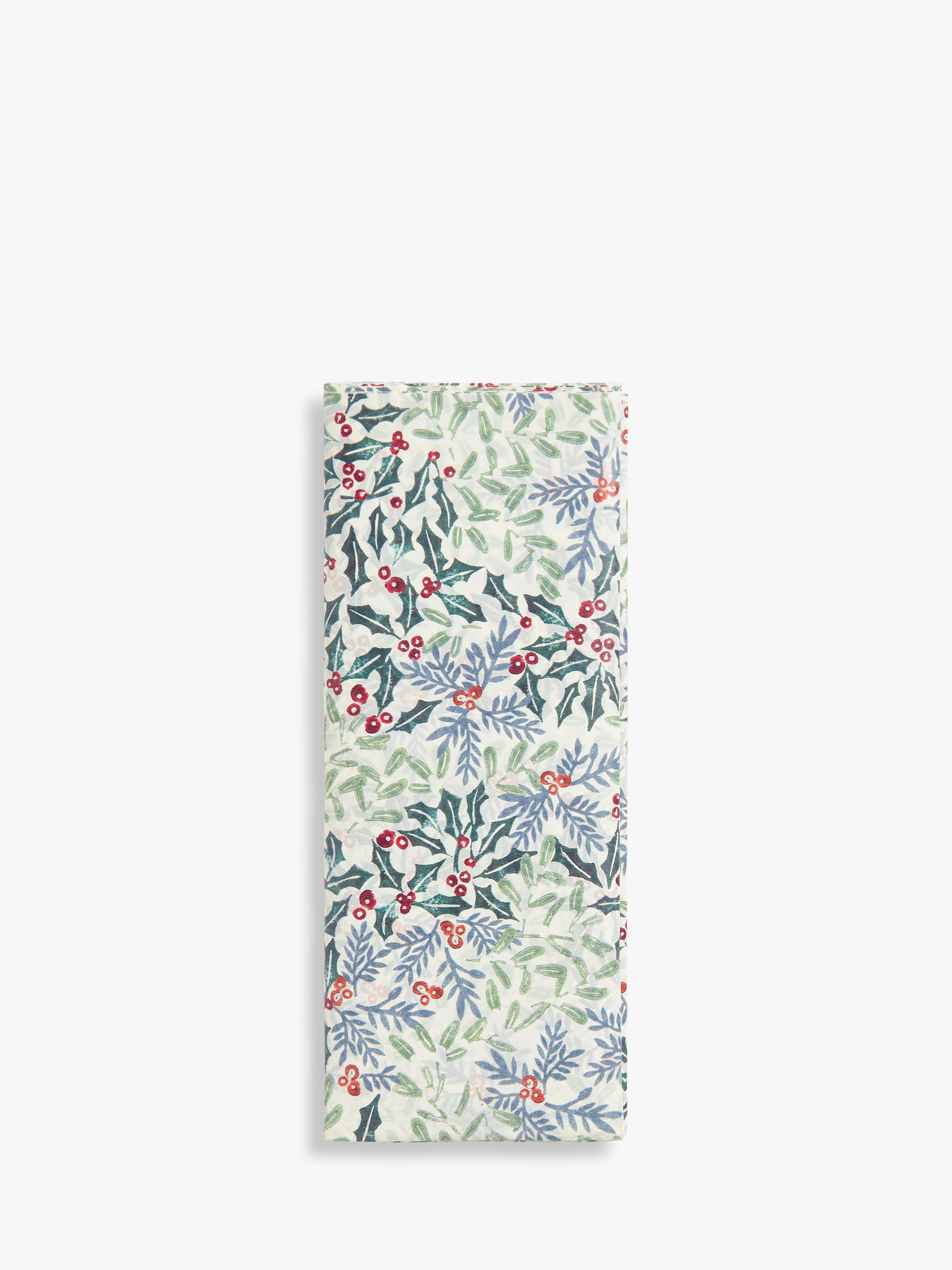 John Lewis Christmas Cottage Holly Tissue Paper, 10 Sheets