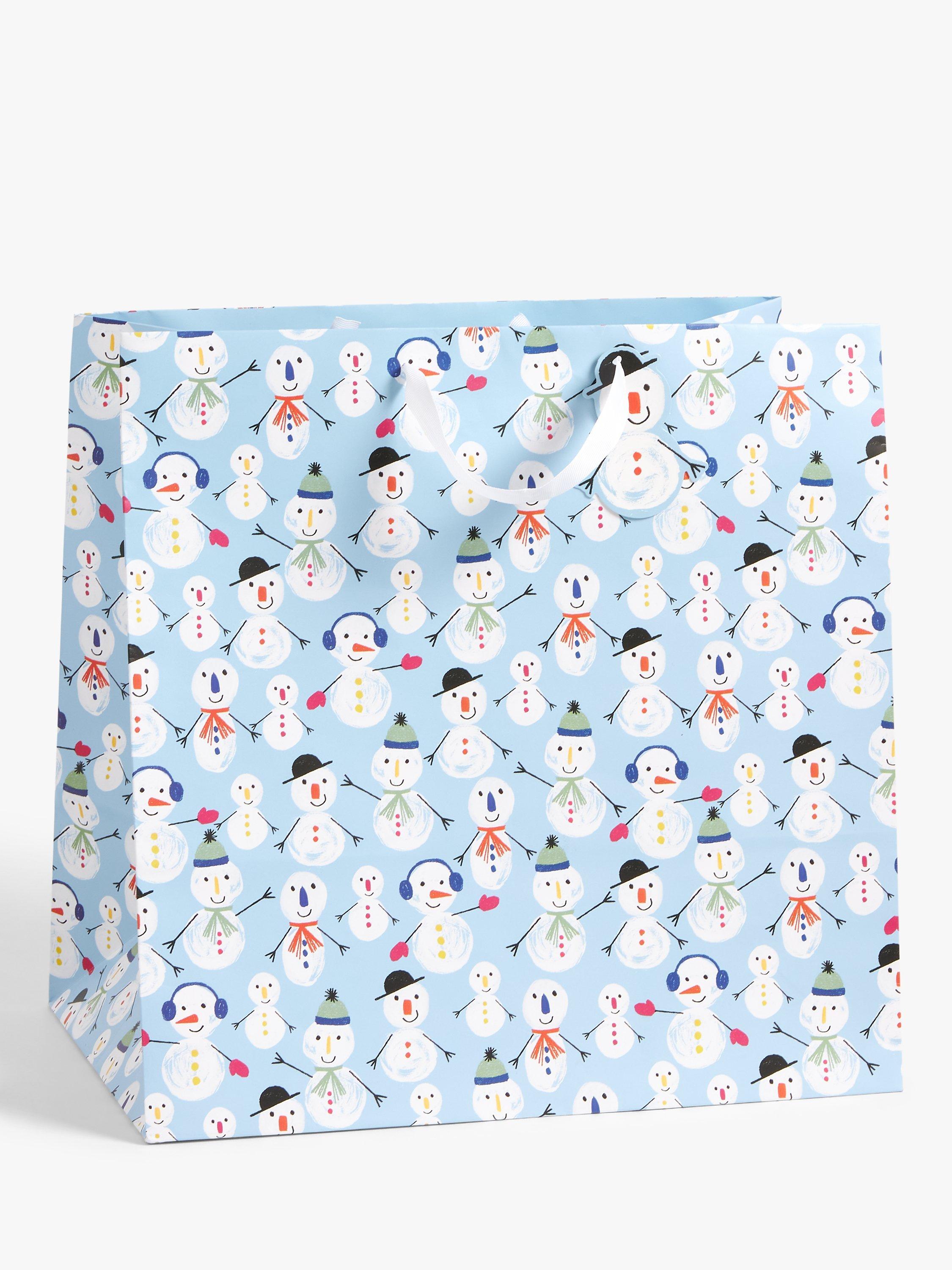 John Lewis Rainbow Time Capsule Snowman Gift Bag, Extra Large