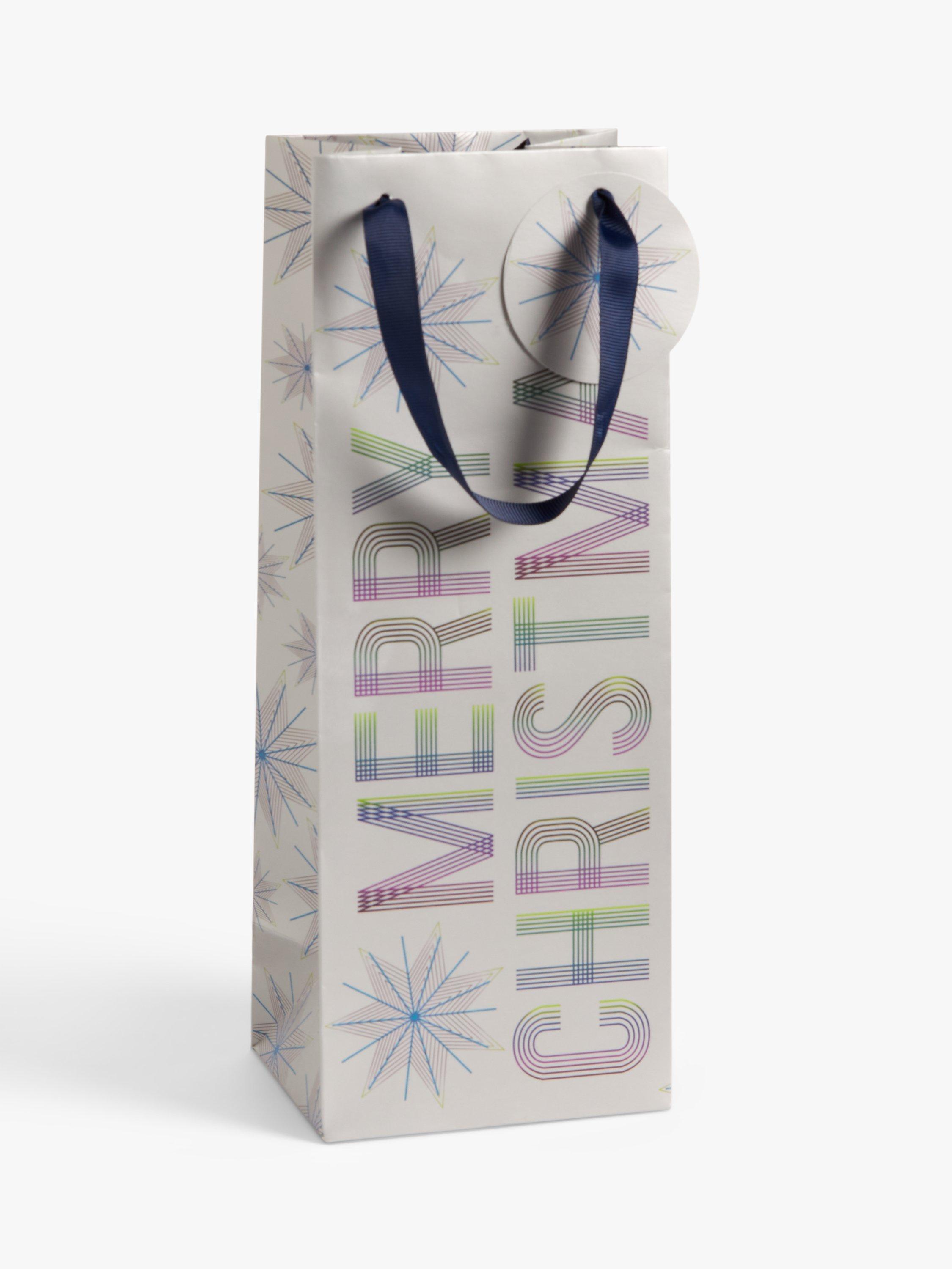 John Lewis Beyond Christmas Merry Christmas Bottle Bag