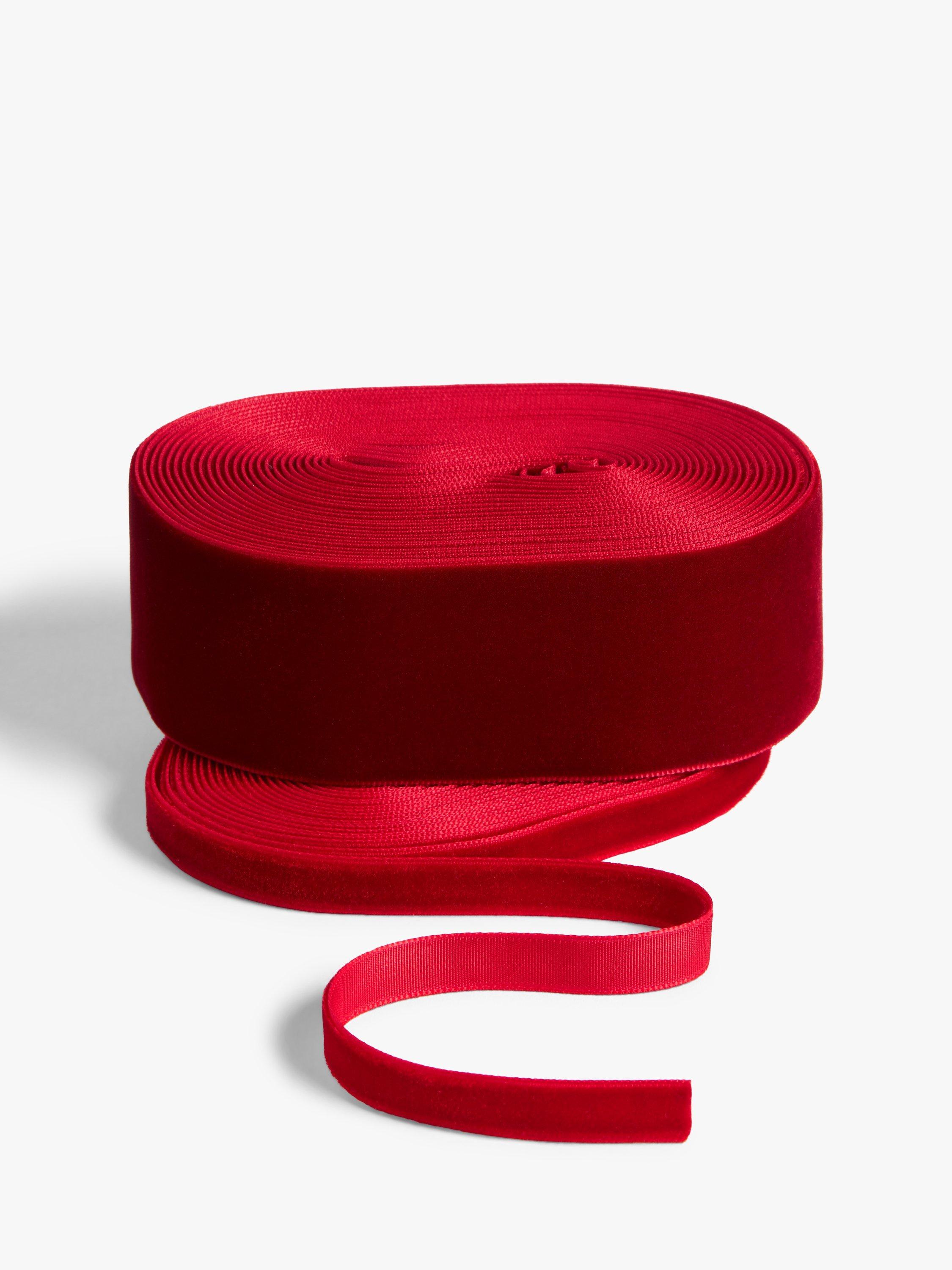 John Lewis Royal Fairytale Velvet Gift Ribbon, 2x 5m, Red