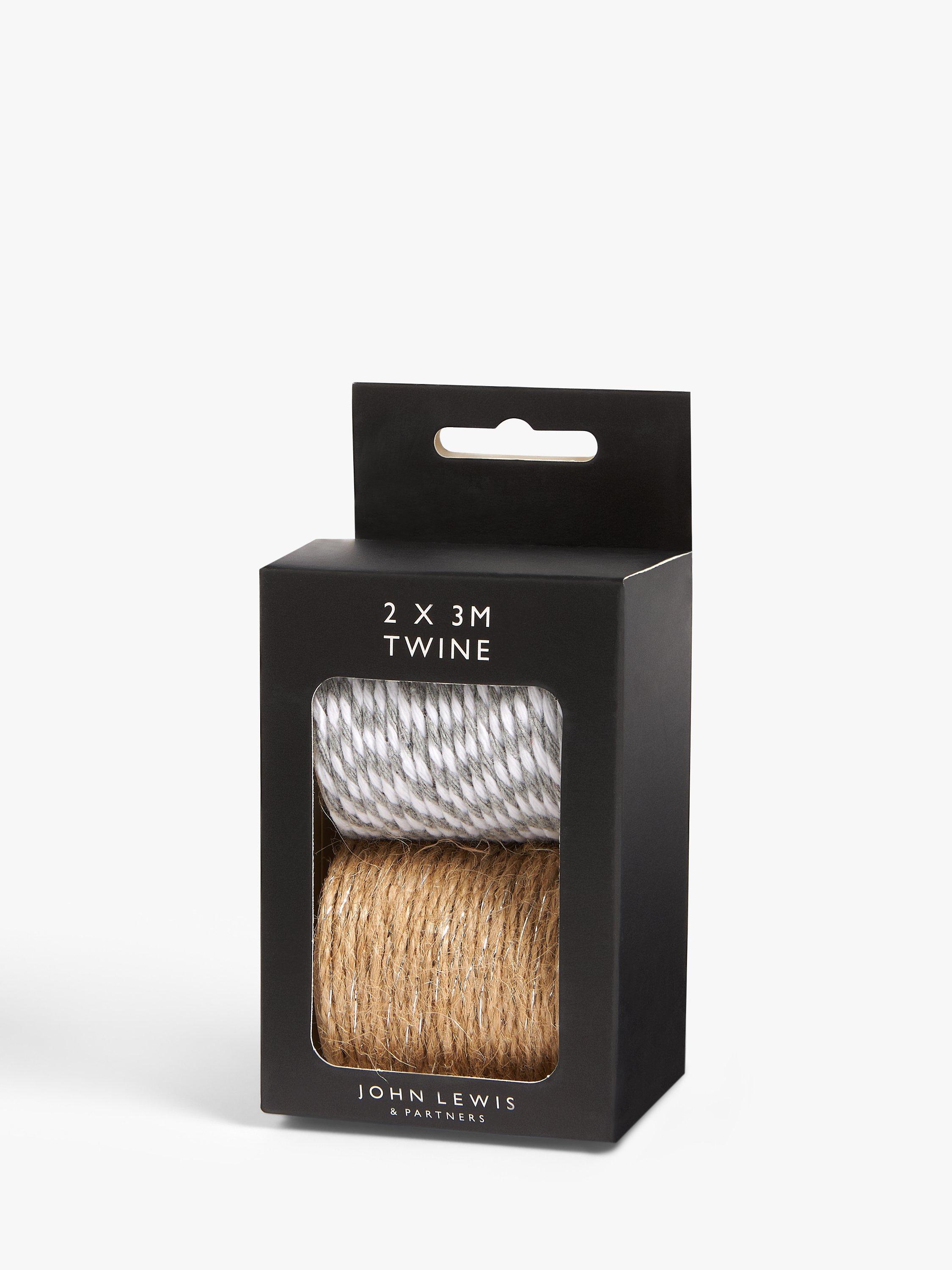 John Lewis Polar Planet Gift Twine, 2x 3m, Grey Mix
