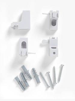 John Lewis Wall Bracket Lightweight Track, Pack of 4 - view 2, White