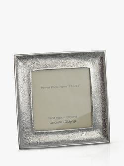 Lancaster and Gibbings Kingston Photo Frame, 3.5 x 3.5" (9 x 9cm), Pewter, Silver