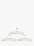 John Lewis Padded Satin Clothes Hangers, Set of 3, White