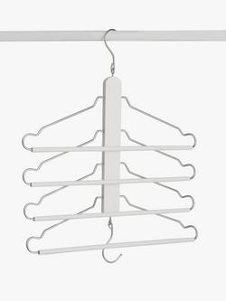 John Lewis Space Saving Clothes Hanger (FSC Wood), White
