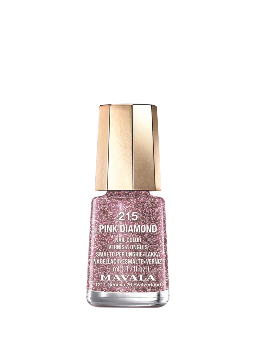 Product image 1 of 2, which shows Mavala Mini Colour Nail Polish - Glitter, 215 Pink Diamond