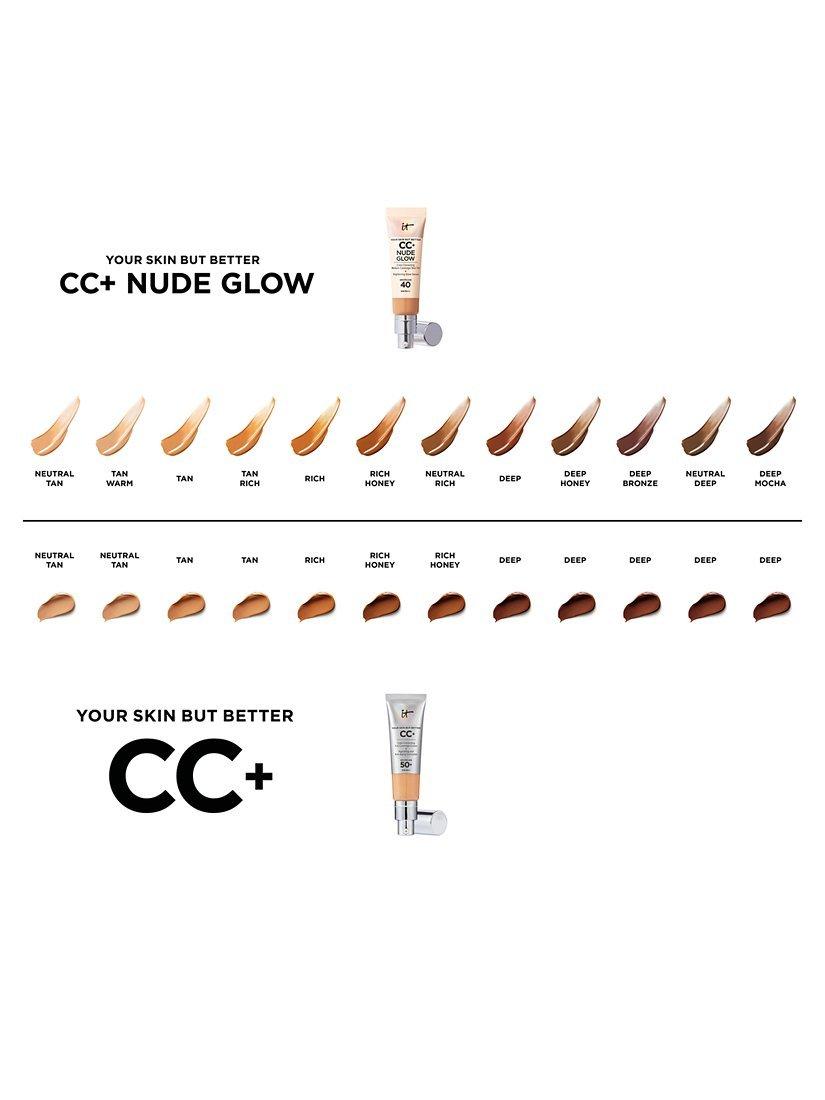 Product image 7 of 10, which shows IT Cosmetics Your Skin But Better CC+ Nude Glow with SPF 40, Tan Warm