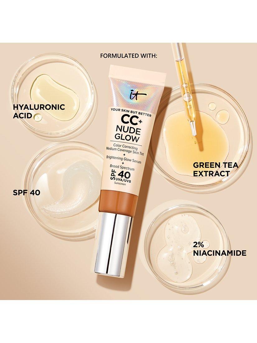 Product image 8 of 10, which shows IT Cosmetics Your Skin But Better CC+ Nude Glow with SPF 40, Tan Warm