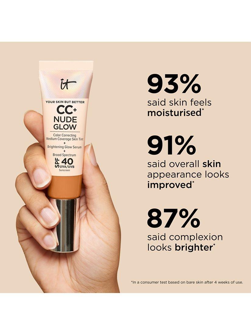 Product image 9 of 10, which shows IT Cosmetics Your Skin But Better CC+ Nude Glow with SPF 40, Tan Warm