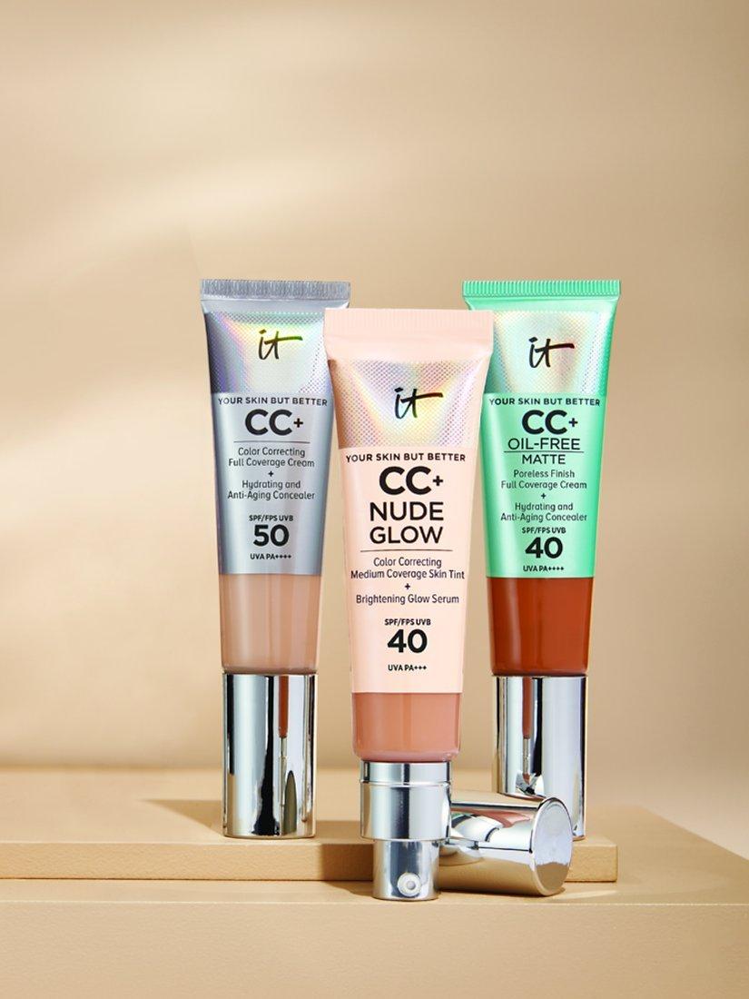 Product image 10 of 10, which shows IT Cosmetics Your Skin But Better CC+ Nude Glow with SPF 40, Tan Warm