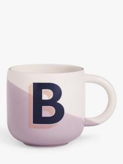 John Lewis Alphabet Fine China Mug, B
