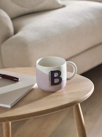 John Lewis Alphabet Fine China Mug - view 2, B