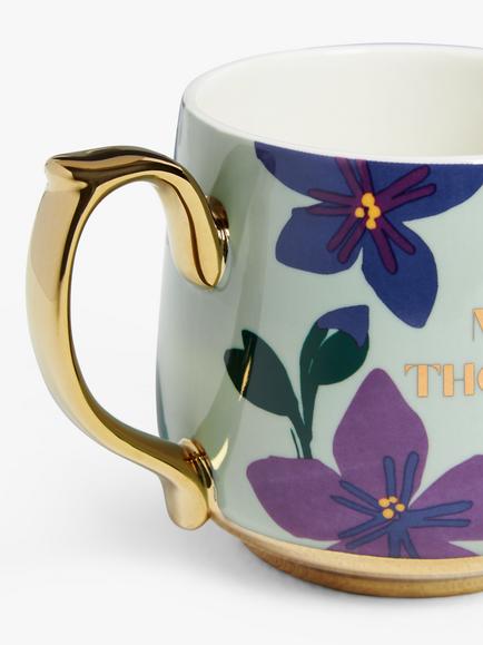 John Lewis Birthday Flower Fine China Mug, 434ml - view 2, February