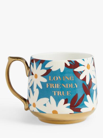 John Lewis Birthday Flower Fine China Mug, 434ml - view 2, April