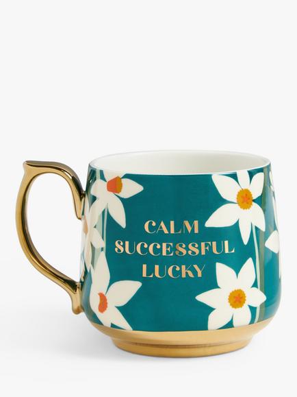 John Lewis Birthday Flower Fine China Mug, 434ml - view 2, December