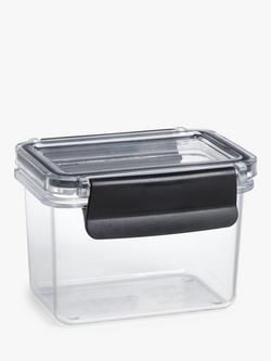 John Lewis Tritan Airtight Stackable Storage Container, 150ml, Clear/Black, Clear