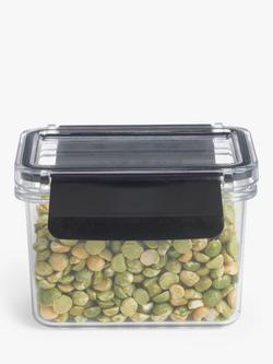 John Lewis Tritan Airtight Stackable Storage Container, 150ml, Clear/Black - view 2, Clear
