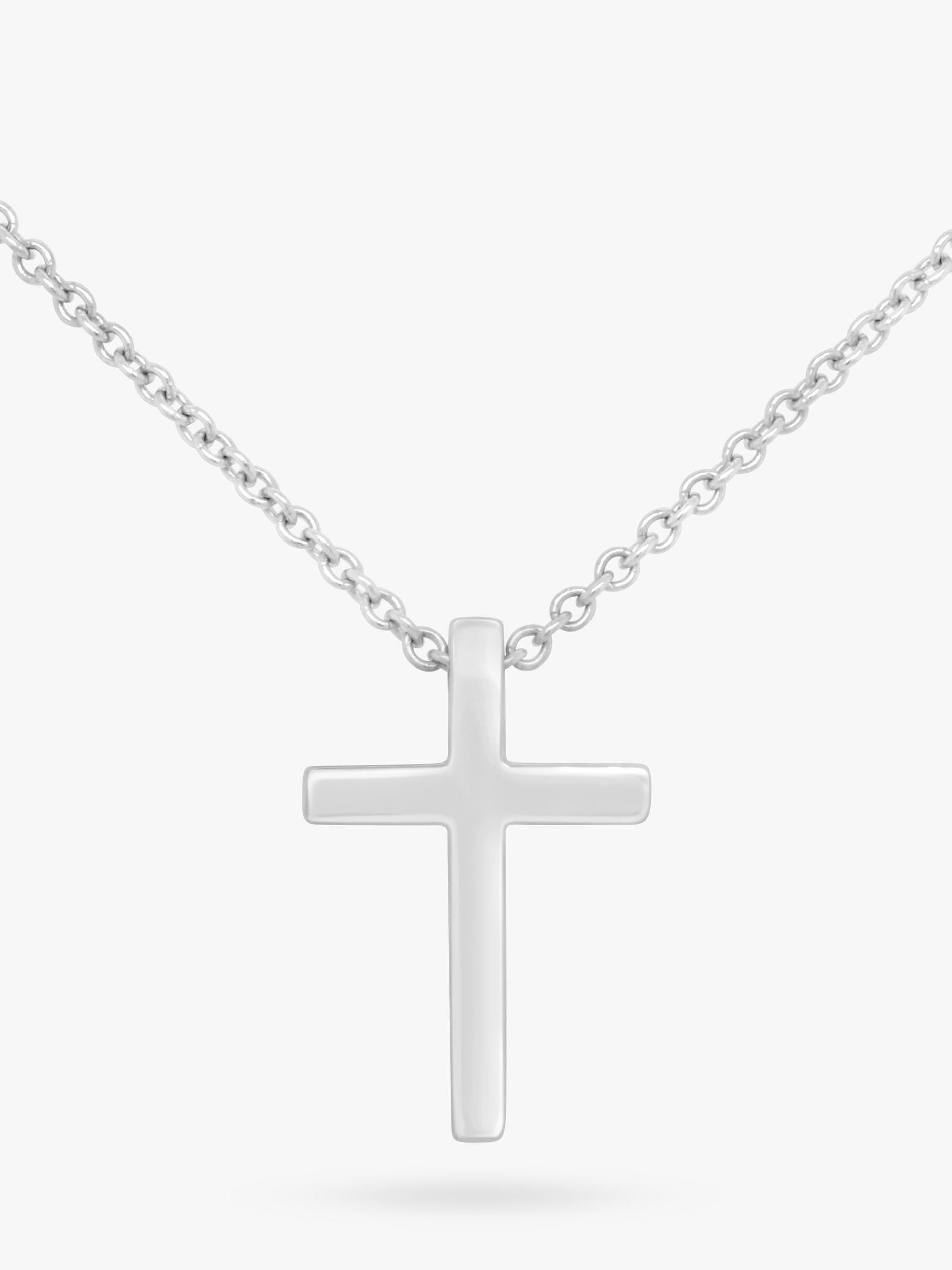 Product image 2 of 6, which shows Milton & Humble Jewellery Pre-Loved Platinum Cross Pendant Necklace