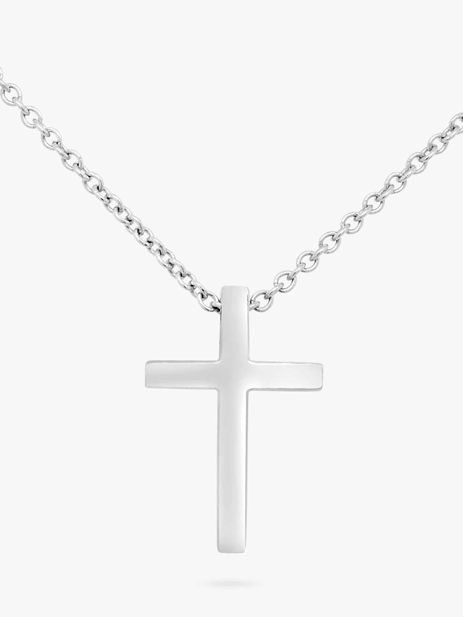 Product image 4 of 6, which shows Milton & Humble Jewellery Pre-Loved Platinum Cross Pendant Necklace
