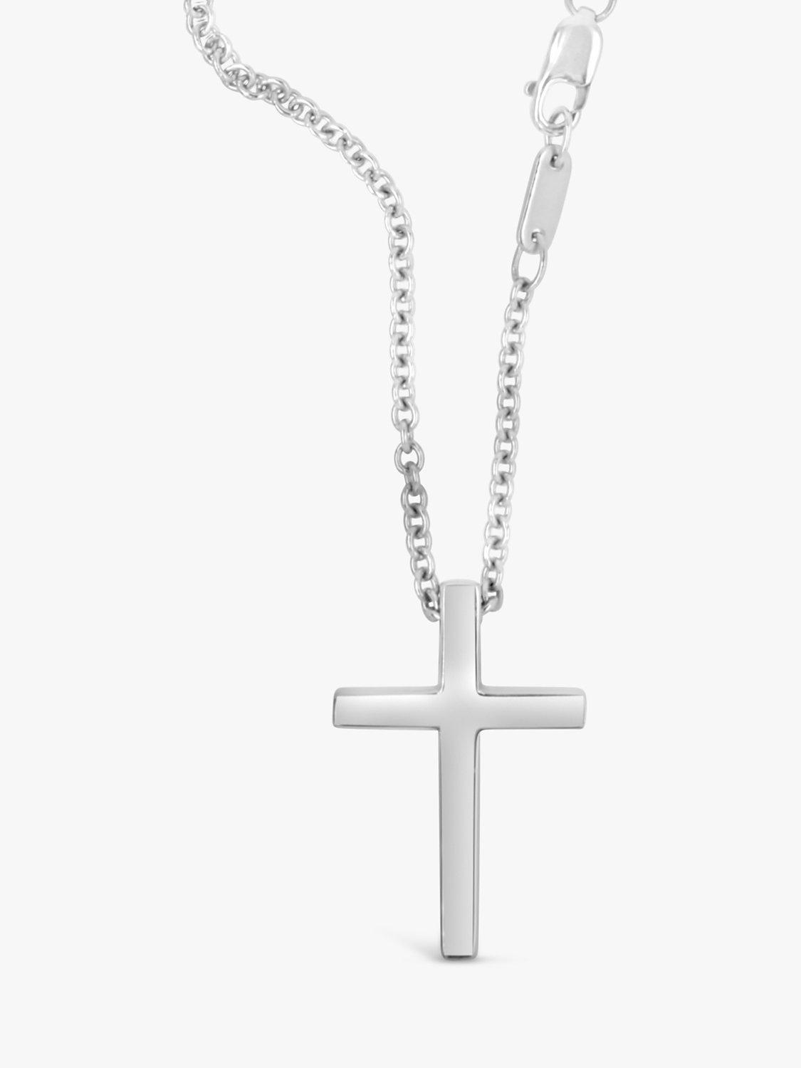 Product image 5 of 6, which shows Milton & Humble Jewellery Pre-Loved Platinum Cross Pendant Necklace