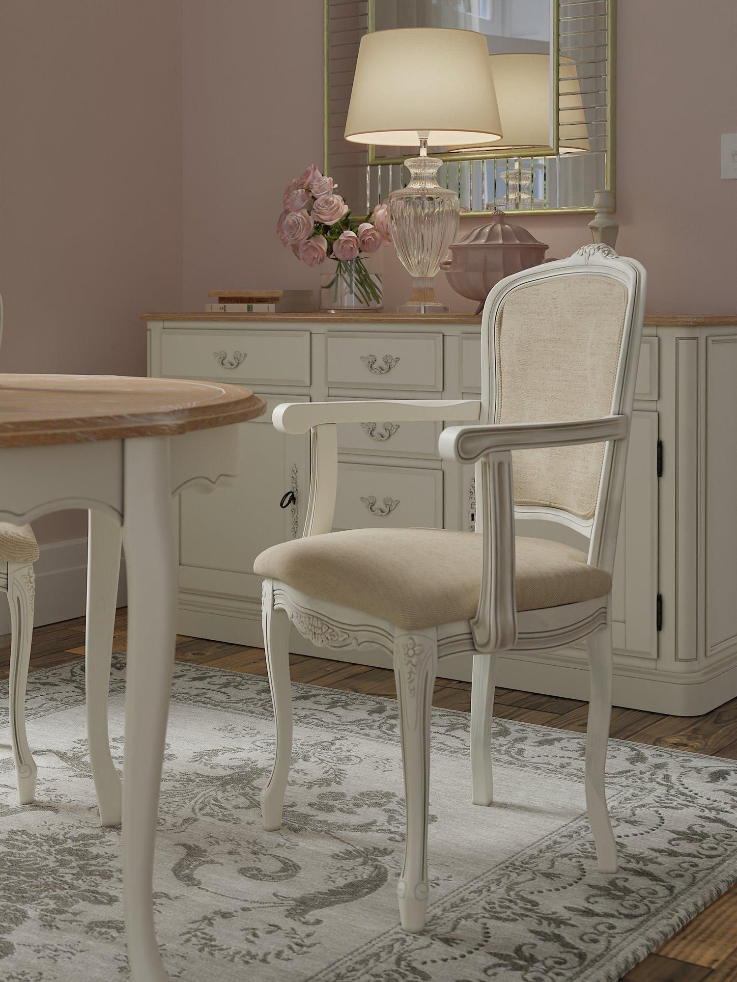 Laura Ashley Provencale Dining Chairs Set of 2 Ivory